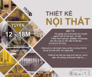 Tuyển Thiết kế nội THAT không cần kinh nghiệm
