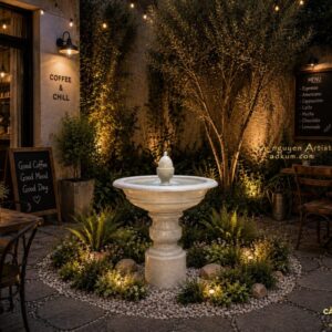 tiểu cảnh góc chill quán cafe vintage