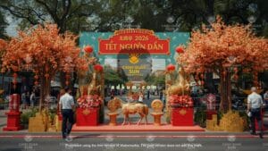 mua bản thiết kế tiểu cảnh Tết