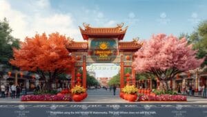 mẫu trang trí Tết cao cấp