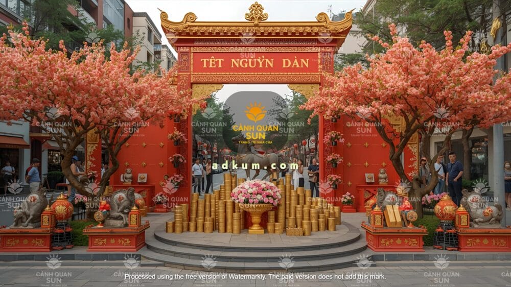 Ngựa mô hình có phù hợp concept đường hoa không?