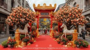 file vector cổng chào Tết đẹp