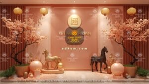 Làm tượng ngựa composite kết hợp đèn LED nghệ thuật