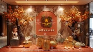 Làm mô hình ngựa vàng đặt trung tâm thương mại