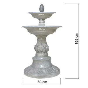 Đài phun nước 2 tầng chân cổ điển KC02T155