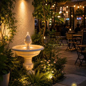 thiết kế cafe sân vườn đài nước