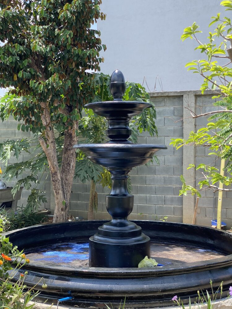 đài phun nước trước biệt thự