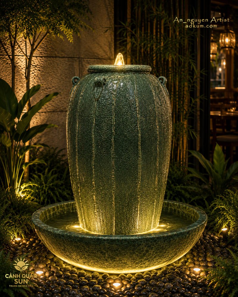 lu nước sân vườn