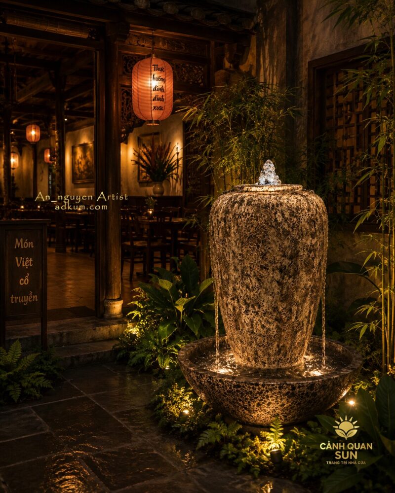 lu nước ngoài trời
