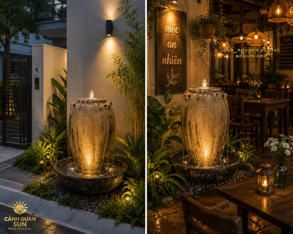 lu nước trang trí biệt thự